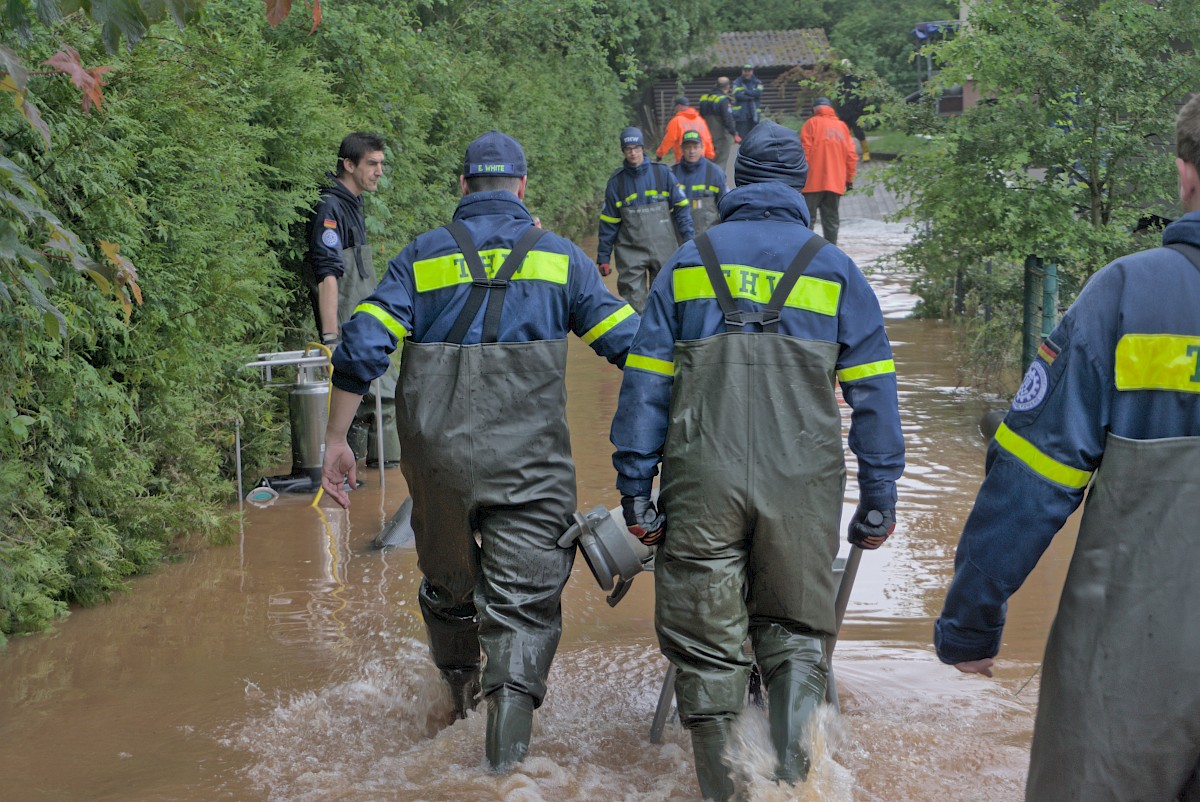 THW Lohr im Hochwassereinsatz im Saarland