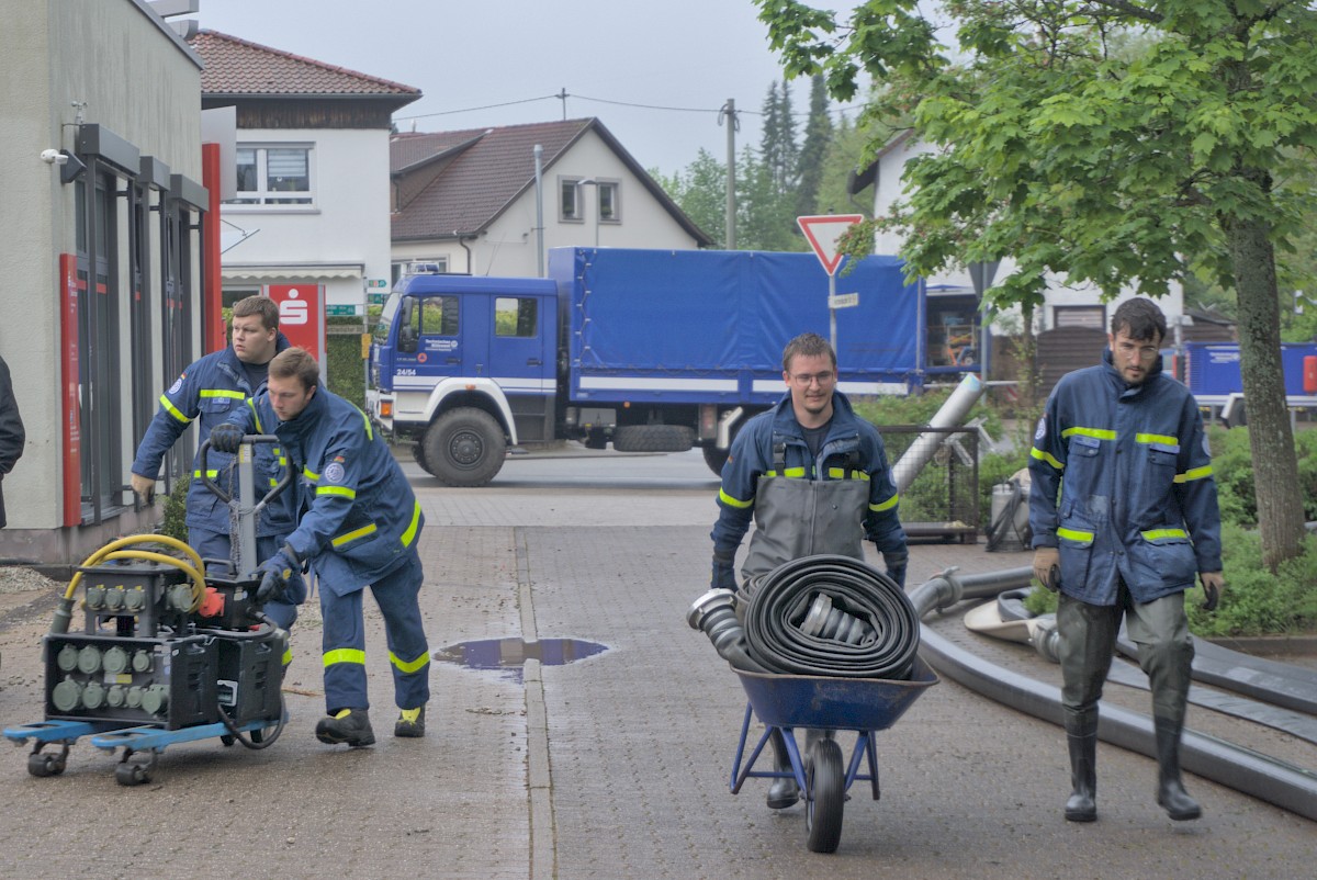 THW Lohr im Hochwassereinsatz im Saarland