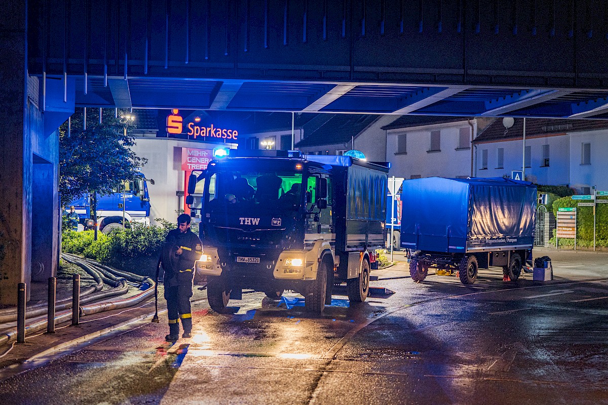 THW Lohr im Hochwassereinsatz im Saarland