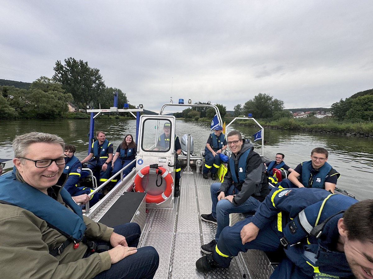 Absicherung des Feuerwerks der 77. Spessartfestwoche