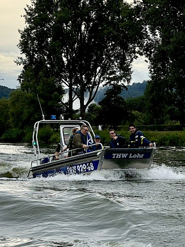 Absicherung des Feuerwerks der 77. Spessartfestwoche