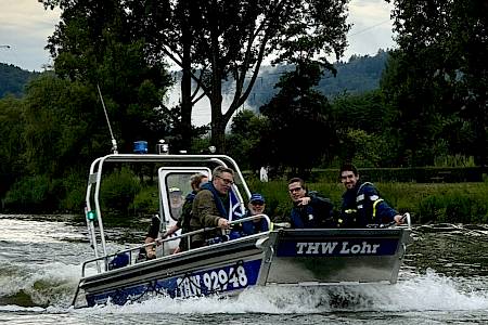 Absicherung des Feuerwerks der 77. Spessartfestwoche