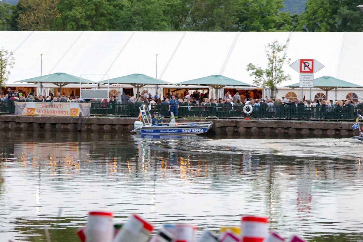 Absicherung  des Feuerwerks der Spessartfestwoche